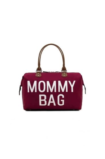 Mommy Bag Anne Bebek Bakım Ve Kadın Çantası Termal Biberonlu Bordo