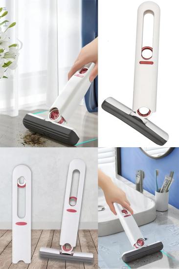 Mini Mop El Mopu Süngerli Yıkanabilir Sıkmalı Pratik Mop Cam Banyo Mutfak